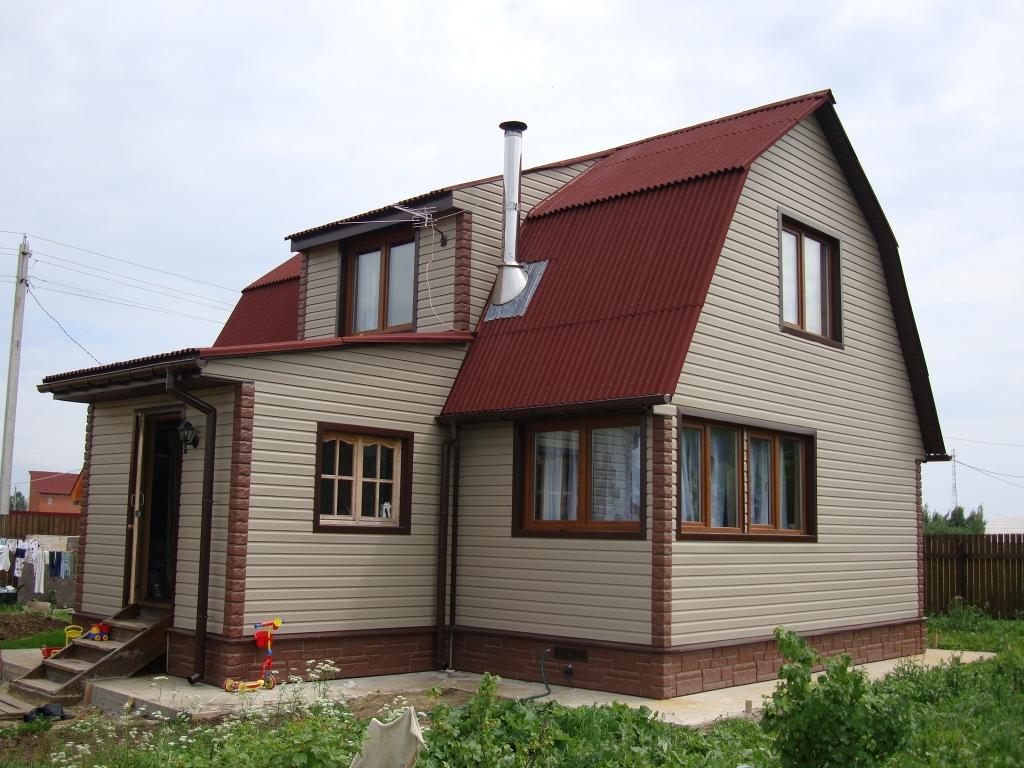 Дома с сайдингом фото с красной крышей фото