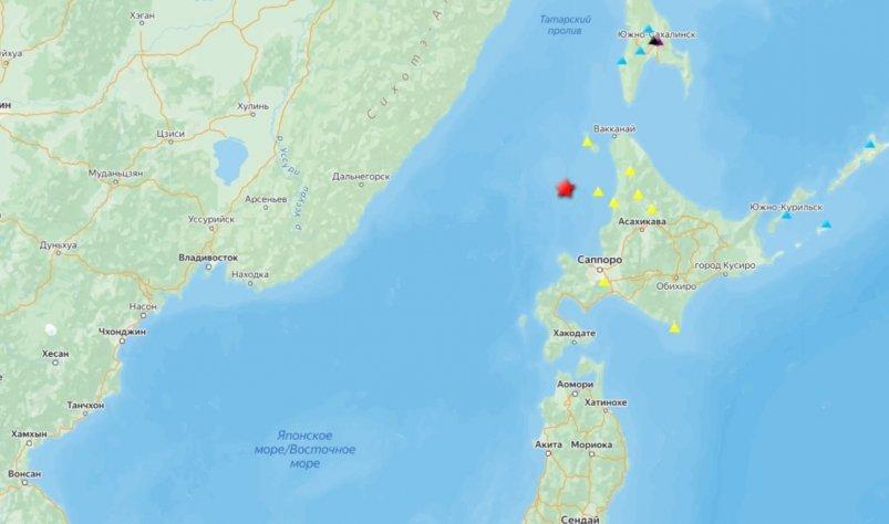 Мощное землетрясение зафиксировано рядом с акваторией Приморья