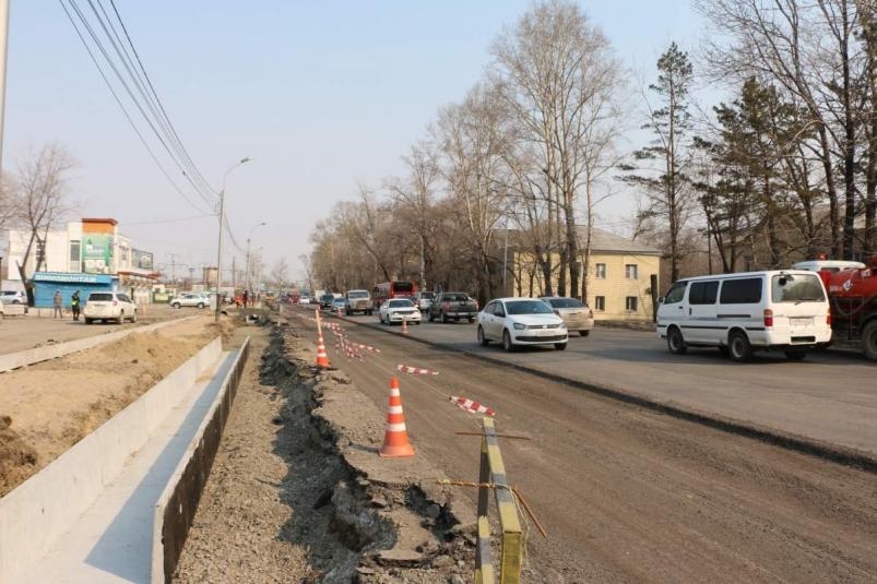 В Хабаровске начался ремонт одной из важнейших магистралей
